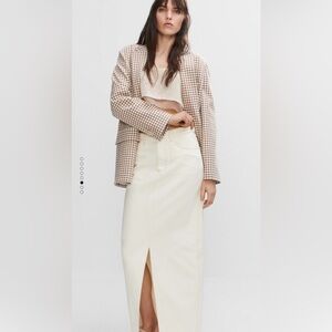 MANGO SLIT DENIM SKIRT - SIZE XS